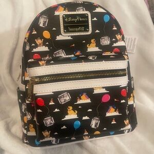 Disney Black UP Mini Backpack with Multicolor Balloon Print